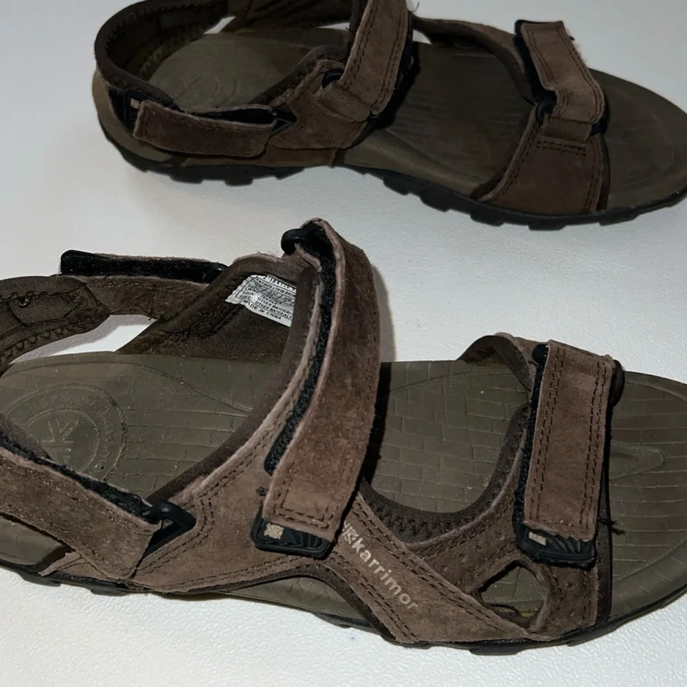 Karrimor Antibes Leather Sandals Mens Brown Size 9 Walking Hiking.